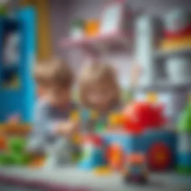 Children playing with toys from a toybox.