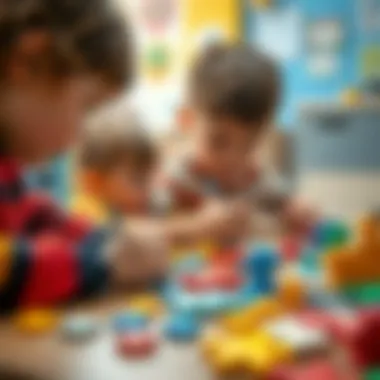 Collaborative Learning Through Puzzles An engaging scene of children focused on solving puzzles together