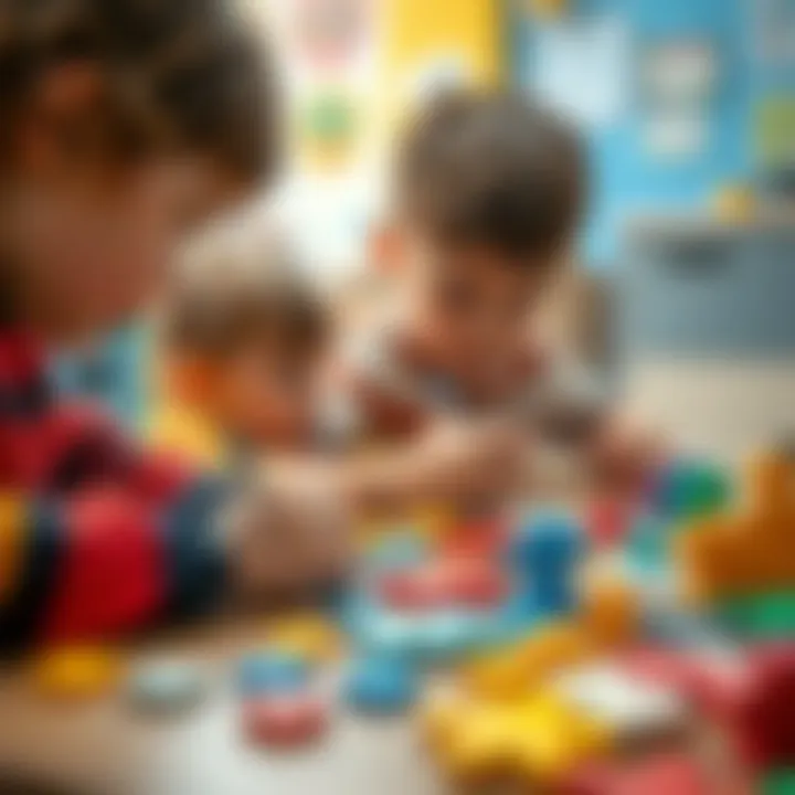 Collaborative Learning Through Puzzles An engaging scene of children focused on solving puzzles together