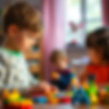 Children playing with a STEM kit, enhancing motor skills