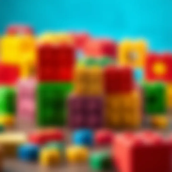 Colorful blocks promoting cognitive skills
