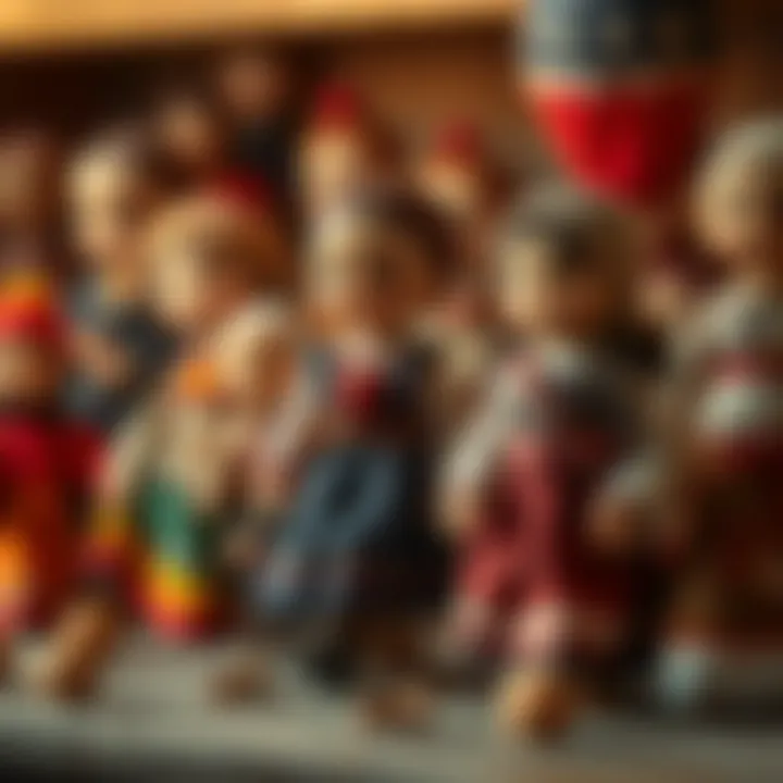 Collection of traditional handmade dolls