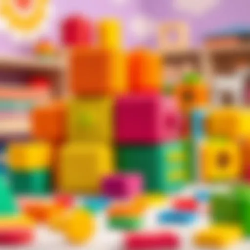 Colorful blocks for motor skill development