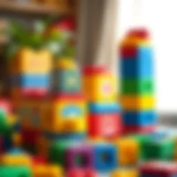 Colorful building blocks for toddlers