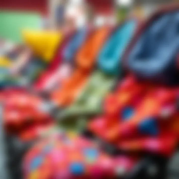 Colorful Fabrics for Stroller Upholstery Selection of colorful fabrics suitable for strollers.