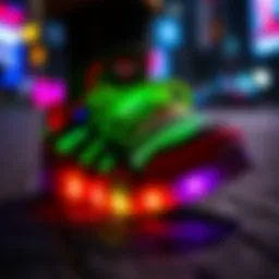 Colorful Spiderman shoes with lights for children