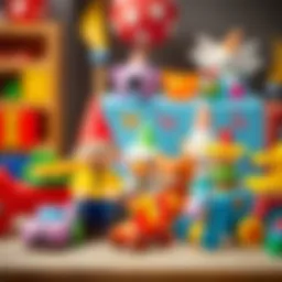 Colorful toys suitable for a two-year-old child's birthday gift