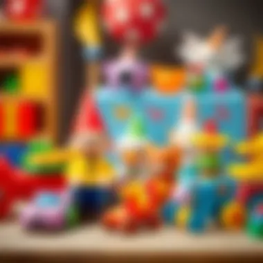 Colorful toys suitable for a two-year-old child's birthday gift