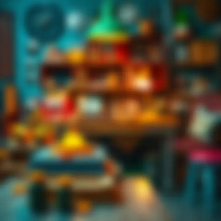 Creative Workspace for Crafting Creative workspace for making a çekçek