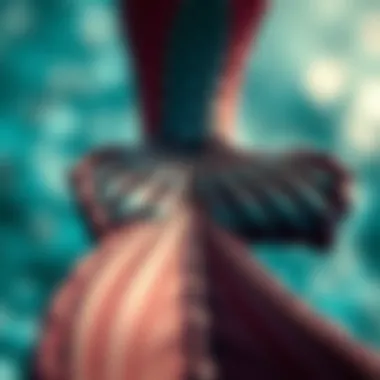 Detail showcasing the intricate design of a mermaid tail