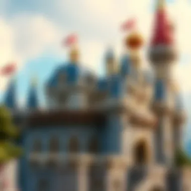 An enchanting illustration of the castle's architectural details