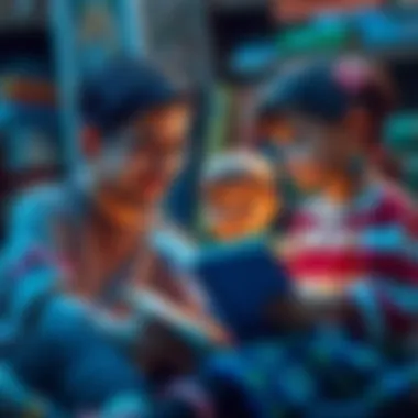 Engaging discussion between a parent and child about a book