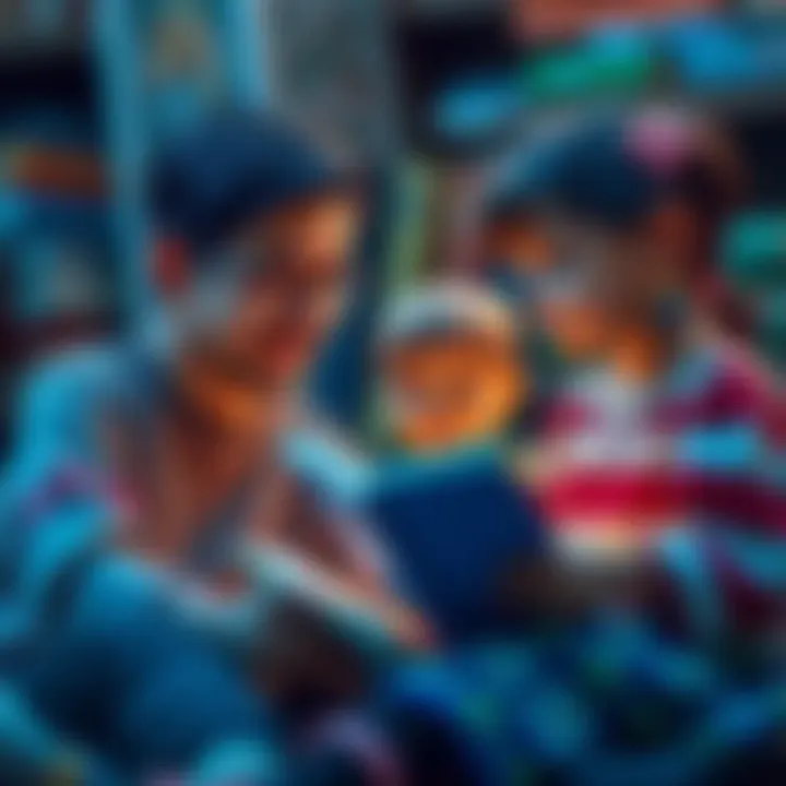 Engaging discussion between a parent and child about a book