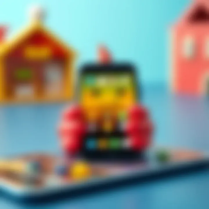 Educational apps on mobile device