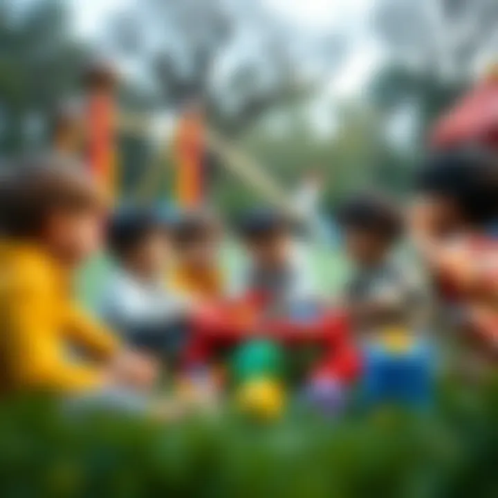 Cooperative Play to Encourage Social Interaction Children engaged in a cooperative game in a playground