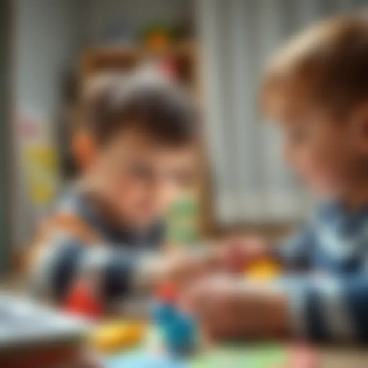 Children playing an interactive learning game