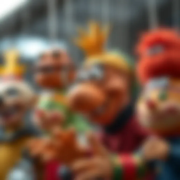 Creative puppetry design showcasing various characters