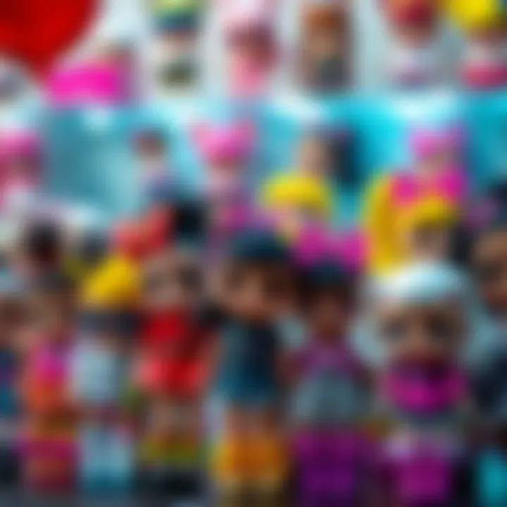 Beautiful Display of LOL Dolls A beautifully arranged display of LOL dolls in various outfits