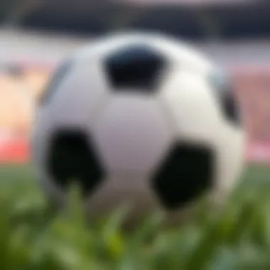 Close-up of a high-quality soccer ball showcasing its features.