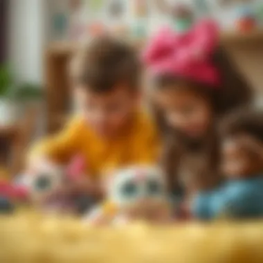 Children playing with Enchantimals dolls
