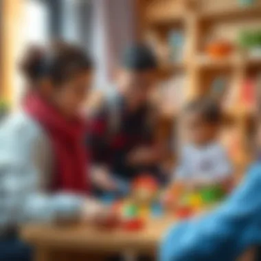 Guided Interaction for Development Parent facilitating the game with children