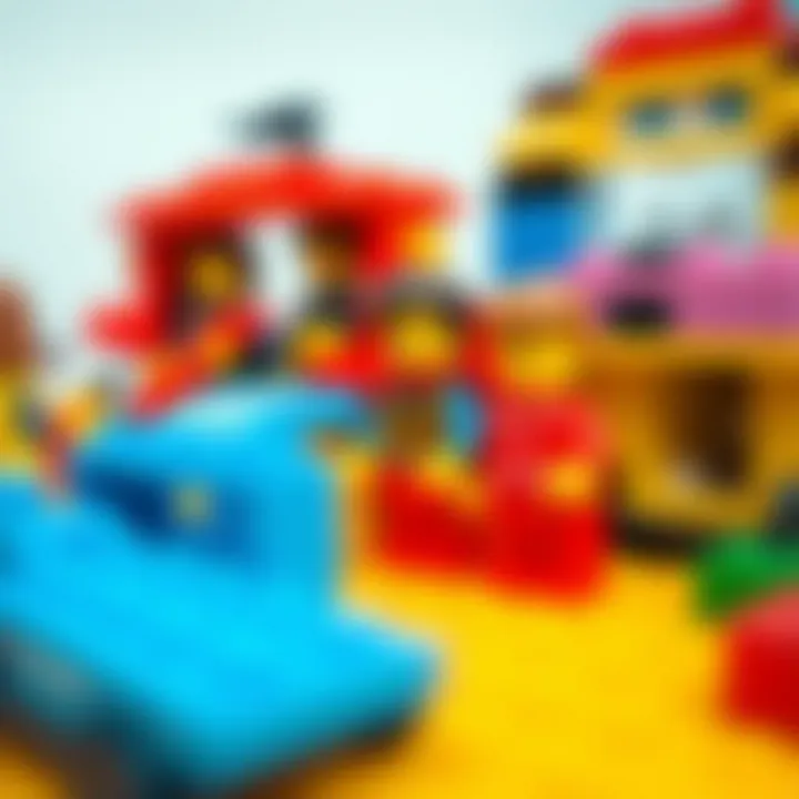 A close-up of specialized Lego sets designed for different age groups and developmental stages.