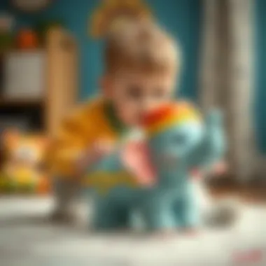 Child Playing with Fisher Price Surprise Elephant