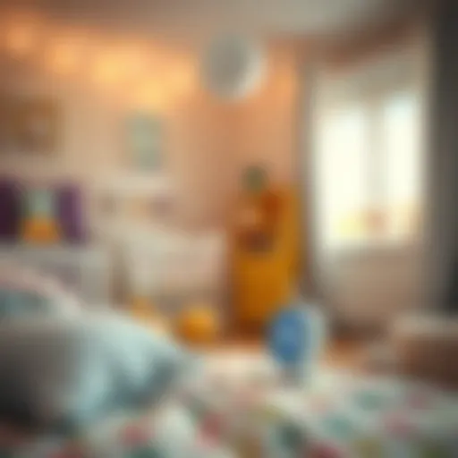 A serene nursery with a Fisher Price white noise machine