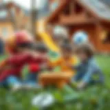 Group of children playing together outdoors