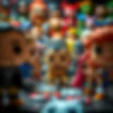 Collection of unique Funko Pop figures showcasing various characters.
