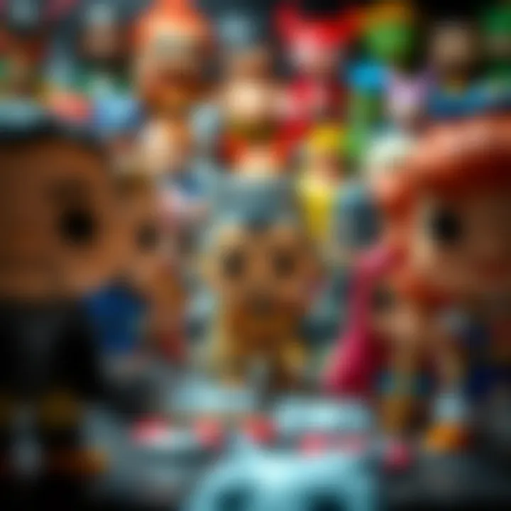 Collection of unique Funko Pop figures showcasing various characters.