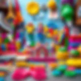 Colorful materials for creating moving cards