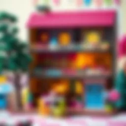 Colorful and imaginative dollhouse setting