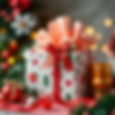 A beautifully wrapped gift with unique decorations