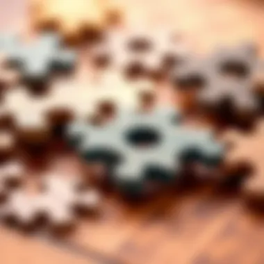 Craftsmanship in Puzzle Design Close-up of high-quality puzzle pieces emphasizing durability and craftsmanship