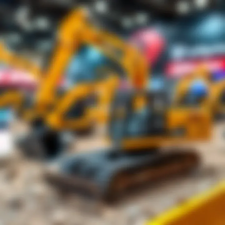 High-quality remote control excavator on display