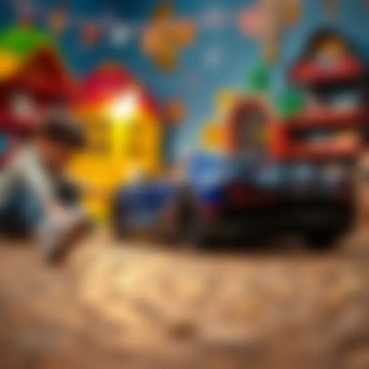 Children playing with Hot Wheels Bugatti Divo in an imaginative setting