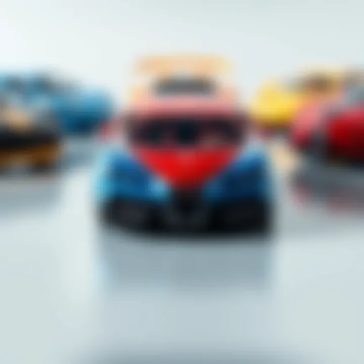 Comparison of Hot Wheels Bugatti Divo with other toy cars