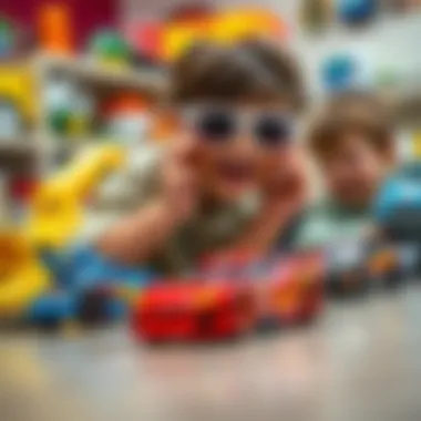 Children engaging with Hot Wheels toys in play