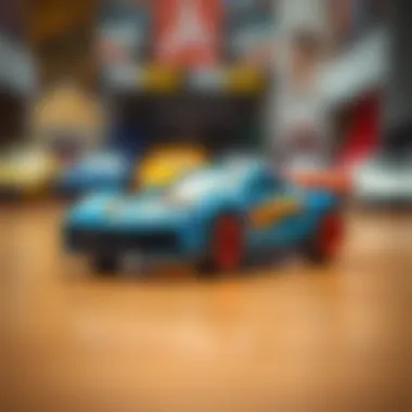 Close-up of a popular Hot Wheels model showcasing its details