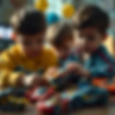 Children interacting with Hot Wheels toys, demonstrating the brand's impact