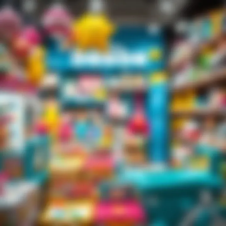 A vibrant display of baby products showcasing modern parenting essentials