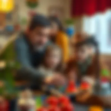 Parents observing their children playing Jumanji