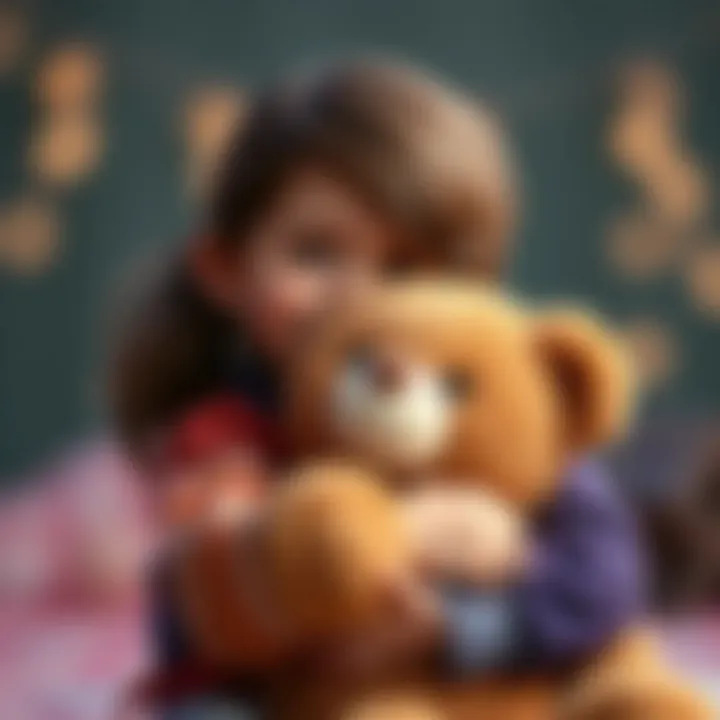 A child embracing a heartwarming teddy bear