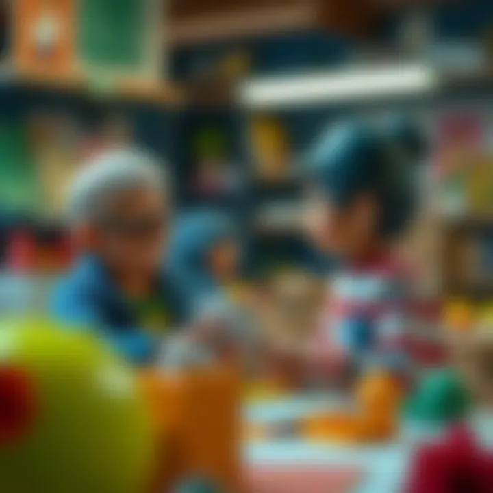 Parent assessing card character materials