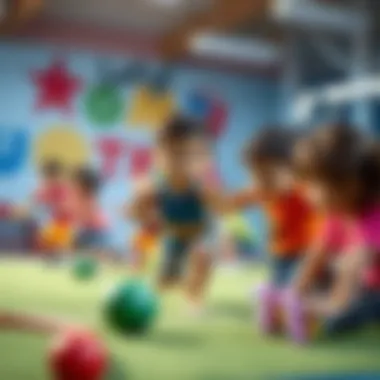 Group of children engaged in a fun workout session