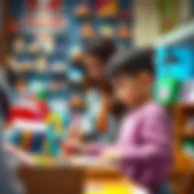 Thoughtful Selection Parent selecting stationery for child