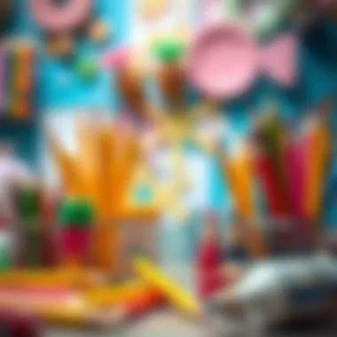 Colorful Art Supplies Colorful art supplies encouraging creativity