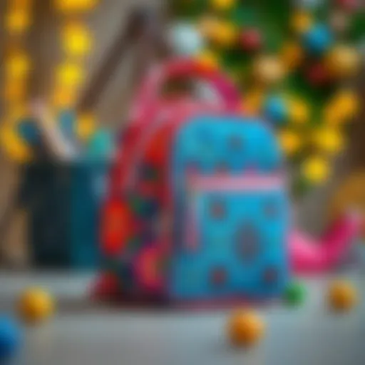 A stylish lunch bag for girls showcasing vibrant colors and patterns