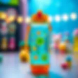 Bright and colorful water bottle designed for girls